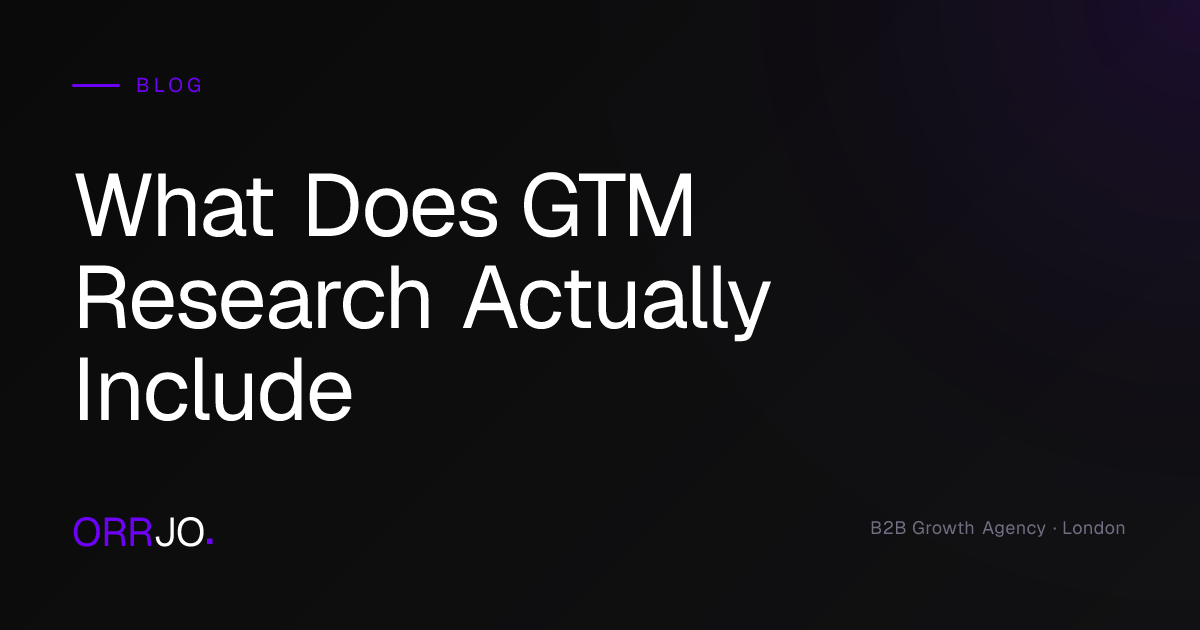 What Does GTM Research Actually Include? | ORRJO