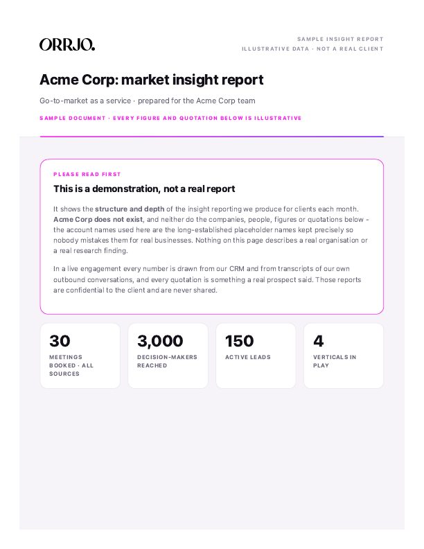 Sample Insight Report cover