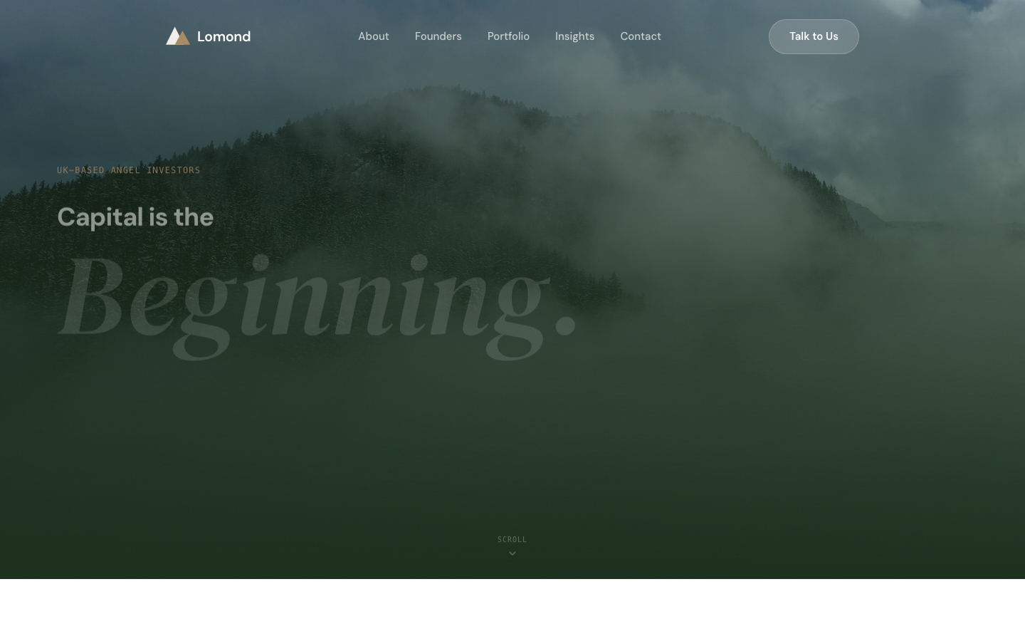 Lomond Investments website homepage